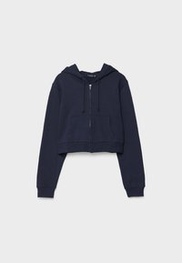 Stradivarius CROPPED  - Mikina so zipsom - dark blue