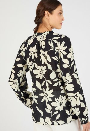 Damart, FLORAL TREND - Blouse - Black Large Flowers