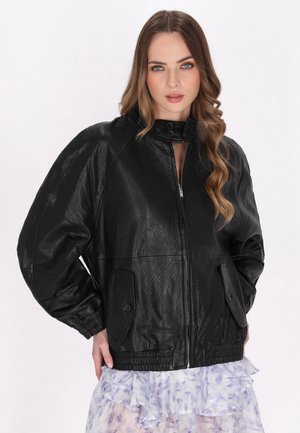 Leather jacket - black