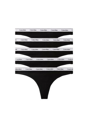 Calvin Klein Underwear, ICON LOGO 5 PACK - Stringid - black