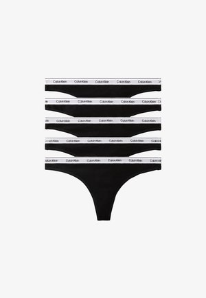 Calvin Klein Underwear, ICON LOGO 5 PACK - Tanga - black