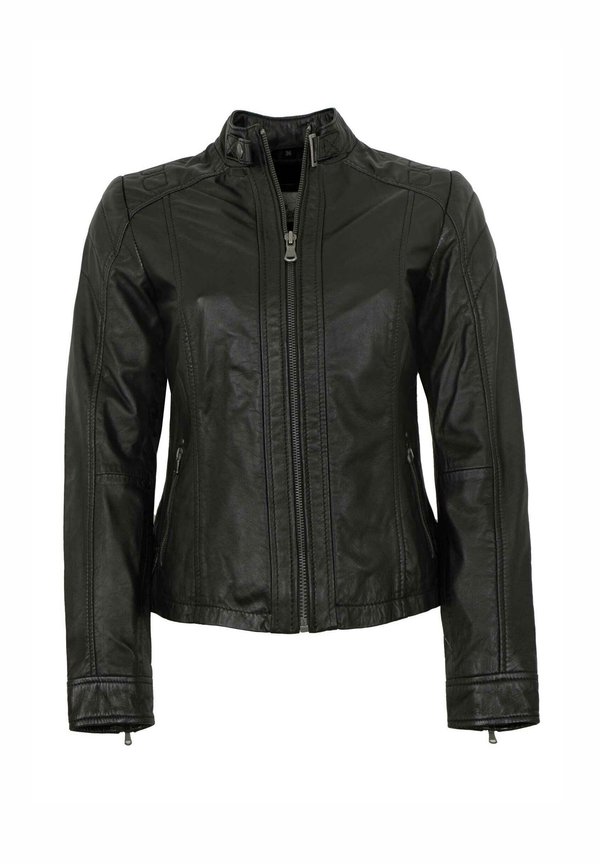 Lederjacke - schwarz