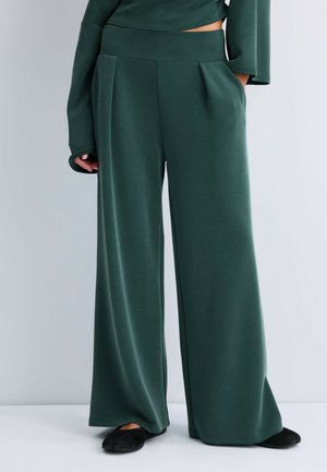 Stradivarius, SOFT-TOUCH WIDE-LEG TROUSERS WITH DARTS - Pantalon classique - dark green