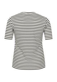 Kaffe Curve LIA LOVE  - T-shirts print - chalk black stripe w  blue
