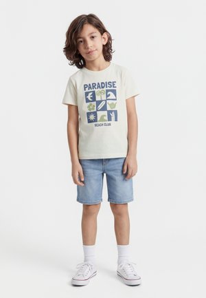 NMMDANNY 3 PACK - Tričko s potlačou - cloud dancer/swamp/wild wind