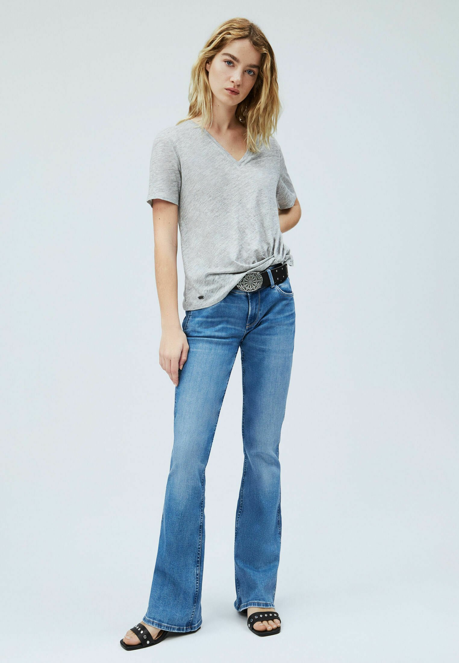Pepe Jeans DAPHNE - Basic T-shirt - gris marl/mottled grey - Zalando.de