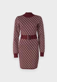 LISE 4G BELTED - Laisvo kirpimo suknelė - red noir pearl oyste