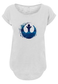 LONG CUT STAR WARS RISE OF SKYWALKER REBELLEN LOGO WAVE - Trükipildiga T-särk - white