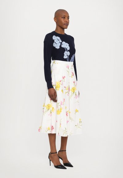Erdem PLEATED MIDI SKIRT - Rakott szoknya - off-white