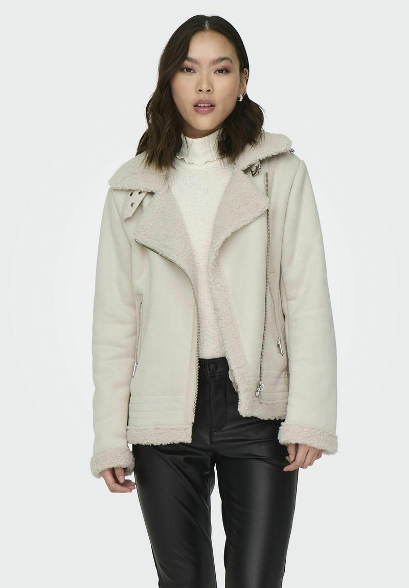 ONLY ONLNEWDIANA AVIATOR - Giacca in similpelle - pumice stone