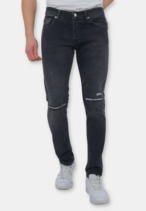VERFSPATTEN -DC- ZWART - DC-040 - Slim fit jeans - zwart