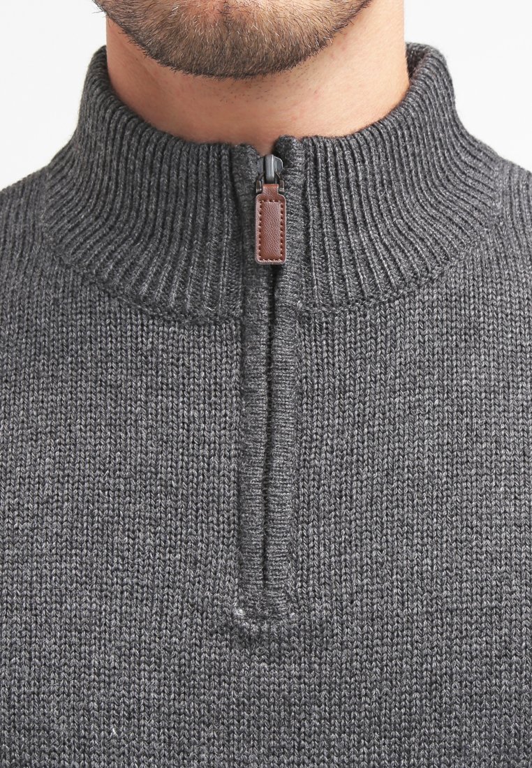 Pier One Strikkegenser dark grey melangeantrasitt Pier One Strikkegenser dark grey melangeantrasitt