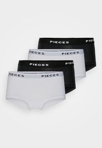 PCLOGO LADY SOLID 4 PACK - Alushousut - black/white