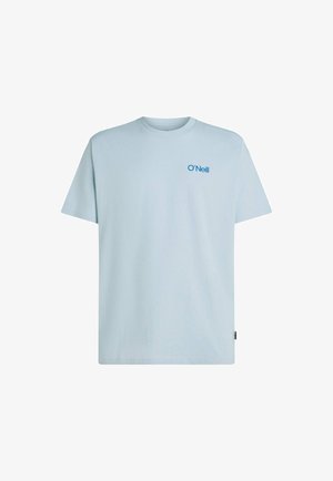 T-shirt in cotone azzurro chiaro con scollo rotondo, maniche corte e piccolo logo O'Neill blu sul petto. Tessuto morbido, vestibilità comoda.