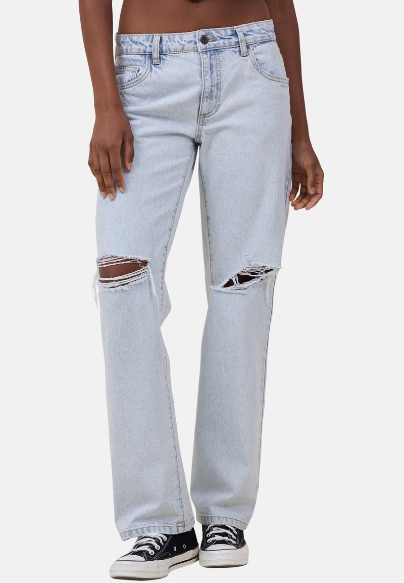 Cotton On LOW RISE STRAIGHT Straight leg jeans foam blue rip/blauw