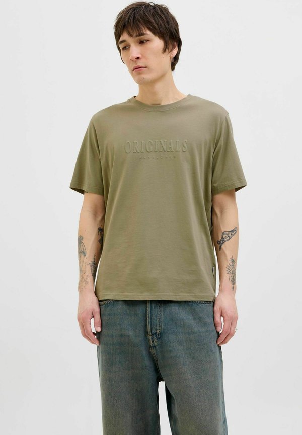 JORFREDERIKSBERG SS CREW NECK NOOS - T-Shirt print - silver sage