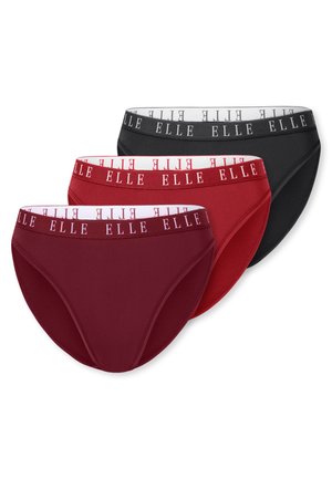 3-PACK LEG LOGO - Briefs - schwarz rot dunkelrot