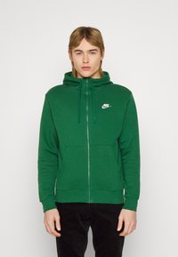 Nike Sportswear M CLUB HOODIE FZ BB - Camisola com fecho - gorge green/white