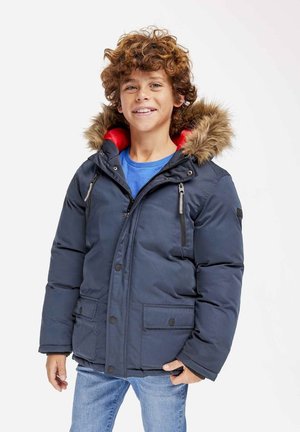 MINOTI PARKA WITH FUR TRIM HOOD - Parka - dark blue red