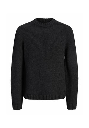 Jack & Jones, KNITTED PULLOVER PLAIN KNITTED PULLOVER - Jersey de punto - black