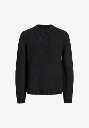 Jack & Jones, KNITTED PULLOVER PLAIN KNITTED PULLOVER - Πουλόβερ - black