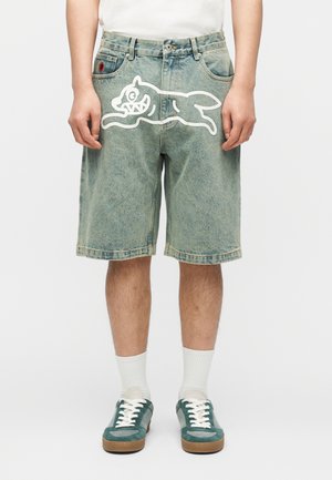 RUNNING DOG - Jeans Shorts - blue