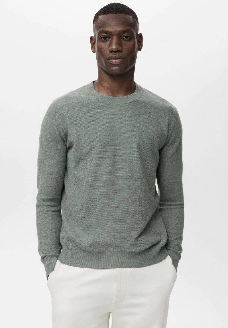 Mango MICROSTRUCTURED - Jumper - green