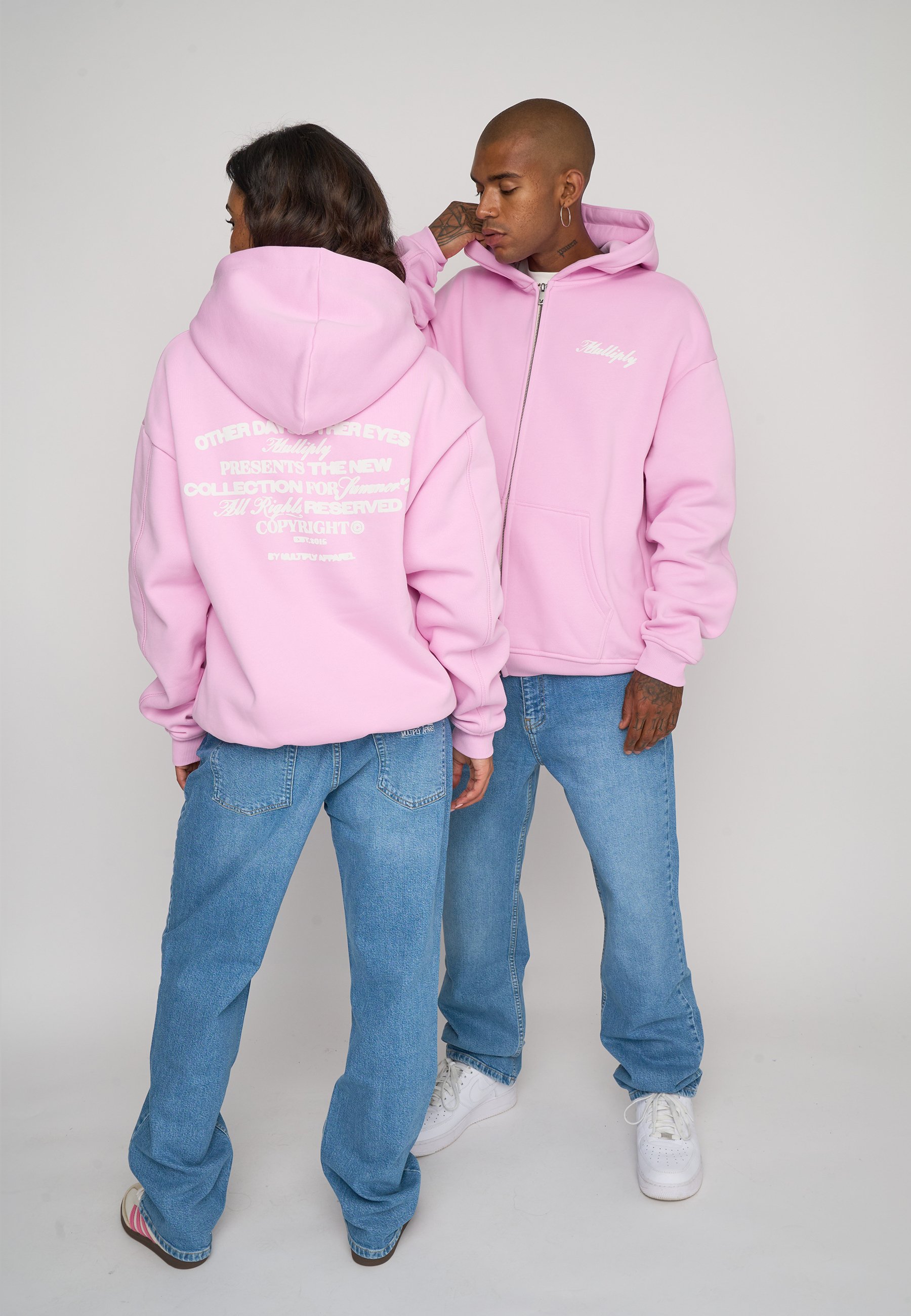 Multiply Apparel Zip-up sweatshirt - pink lavender/pink - Zalando