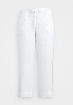 Lauren Ralph Lauren Woman LINEN DRAWCORD PANT - Hlače - white