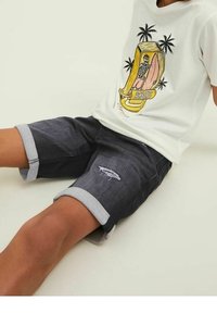 Jack & Jones Junior RICK ICON - Jeansshorts - black denim