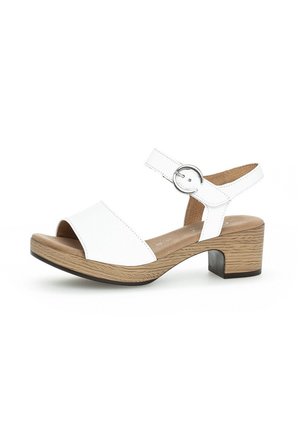 Sandalen met plateauzool - weiss