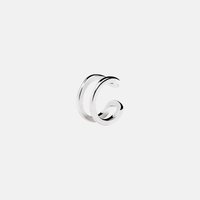 Singularu DOUBLE RING - Enkelt örhänge - plata color