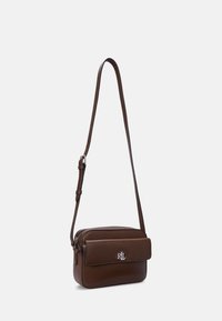 Lauren Ralph Lauren LEATHER MEDIUM MARCY CAMERA BAG - Soma ar siksnu pāri ķermenim - dark mahogany