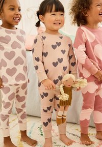 Next STAMPY 3 PACK - REGULAR FIT SET - Pyžamová sada - neutral  pink heart