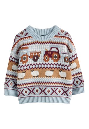 Next REGULAR FIT - FAIRISLE CREW NECK - Džemperis - light blue