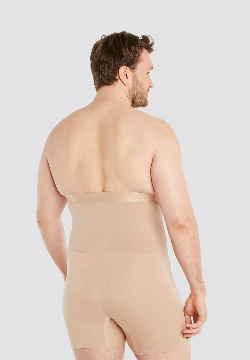 FINN Shapewear Herren Kompressionsshirt – Bauch-Weg Unterhemd & Body-Shaper Männer – Ärmelloses Tank-Top aus Baumwolle für flacheren Bauch und bessere Haltung Hautfarbe Nude S