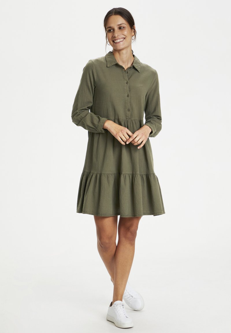 Kaffe Blousejurk groen