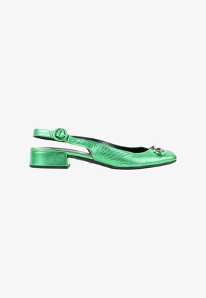 Gucci, Ballerines à brides arrière - green