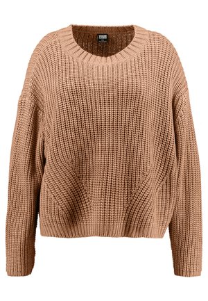 LADIES WIDE OVERSIZE - Strickpullover - taupe