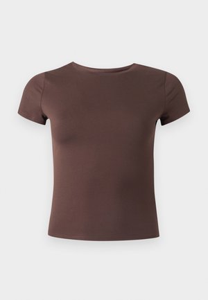 Hollister Co., CREW - Βασικό μπλουζάκι - brown