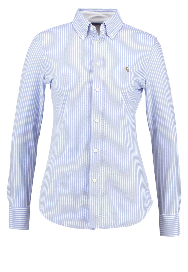 Polo Ralph Lauren Striped Knit Oxford Shirt | Blue