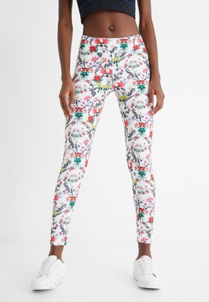 EDEN LONG - Pantalon en cuir - white