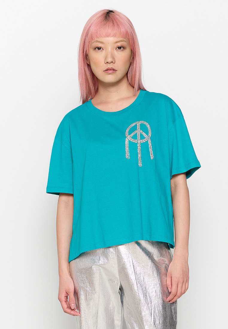 sandro T-shirt print turquoise sandro T-shirt print turquoise