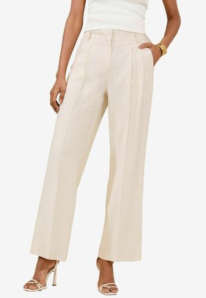 Lipsy REGULAR FIT WIDE LEG - Stoffhose - neutral