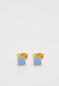 LITTLE LUXURIES SQUARE STUDS - Øredobber - blue/gold-coloured