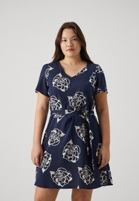 Vero Moda Curve - VMCEASY SHORT DRESS  - Srajčna obleka - darkblue Miniaturna slika 1