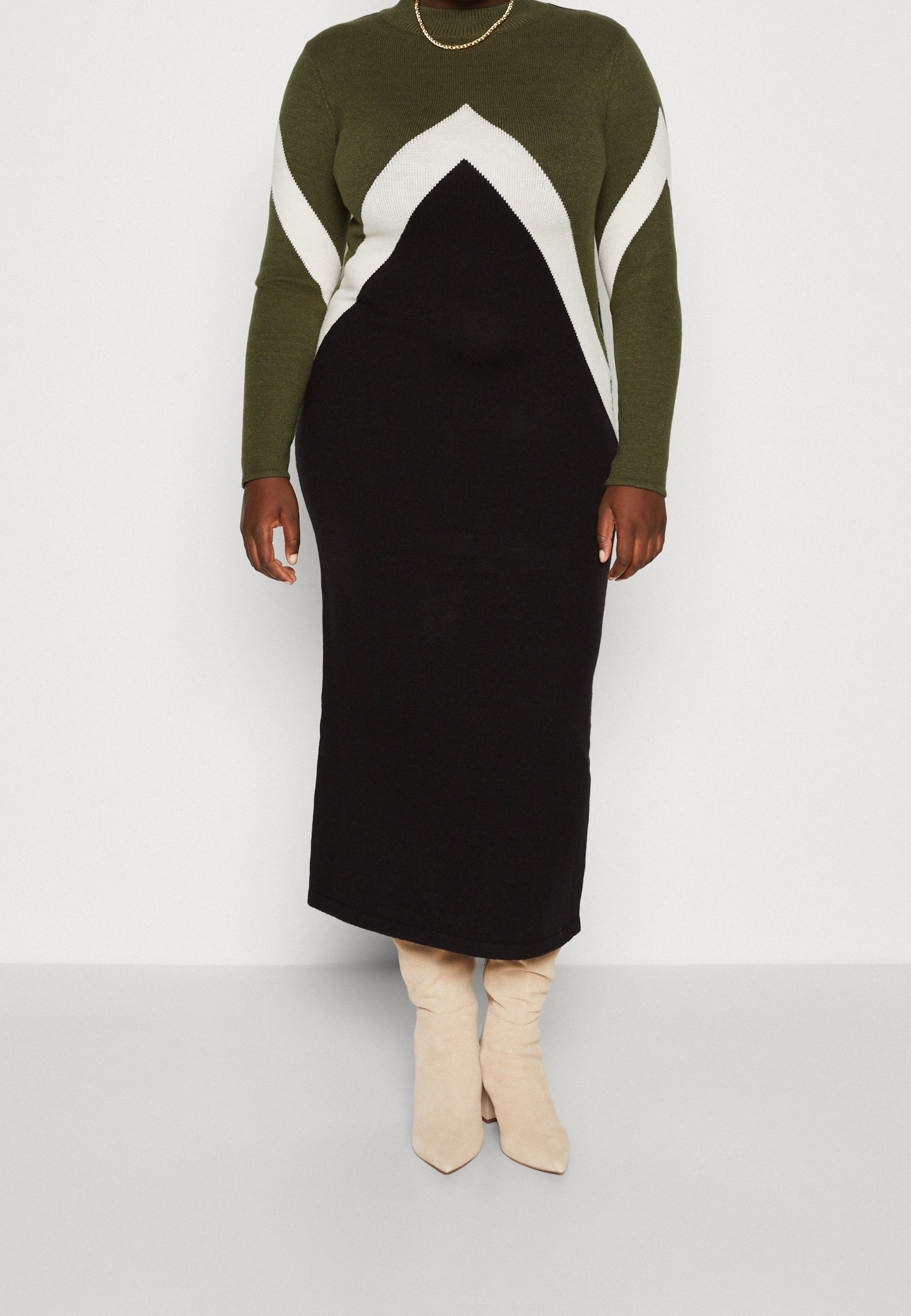 Vero Moda Curve Shift dress - dark green - (Pre-owned) - Zalando.ie
