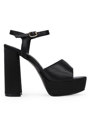 Bosanova CON TACÓN ANCHO - Sandalias de tacón - black