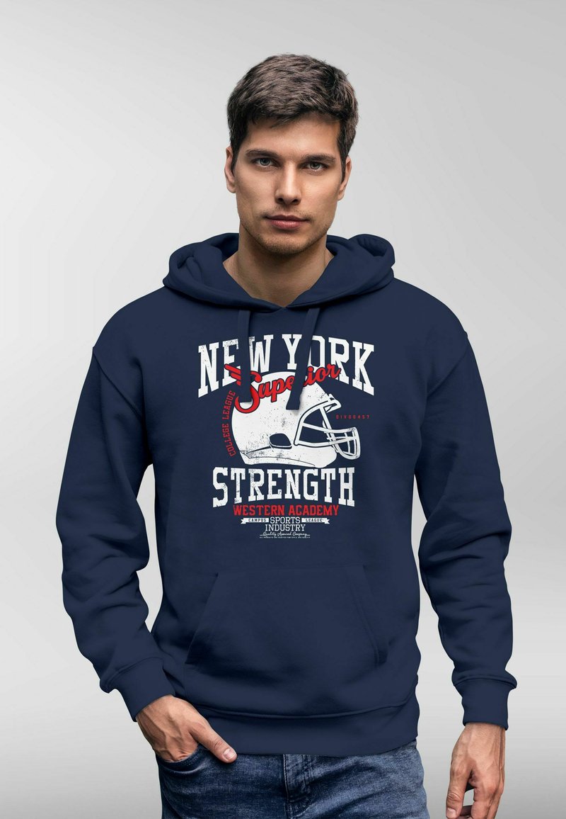 MoonWorks NEW YORK AMERICAN FOOTBALL HELMET Hoodie navy/weiß/blue