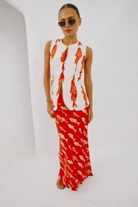 Never Fully Dressed MARINA SOL WAISTCOAT - Strukirani kaput - white